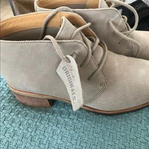 Clark suede booties